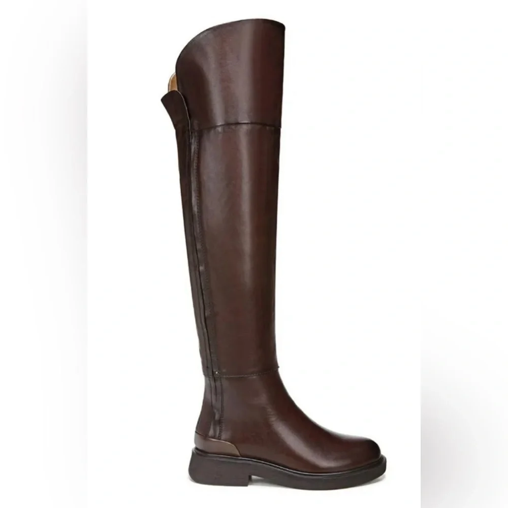 Franco Sarto Womens Battina Leather Wide Calf Knee-High Boots Size 6 New